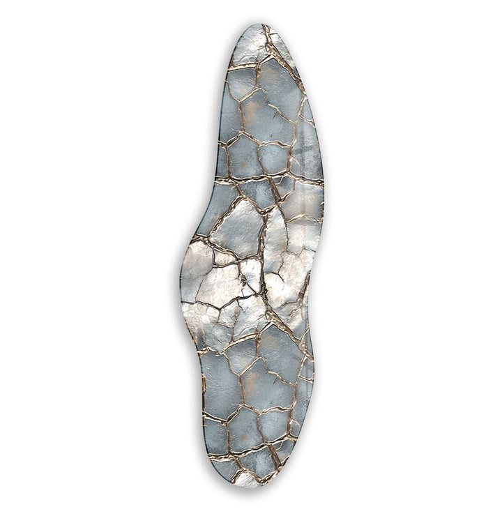 Irregular Asymmetrical Silver Stained Glass Wall Art custom glass pictures, glass art prints
