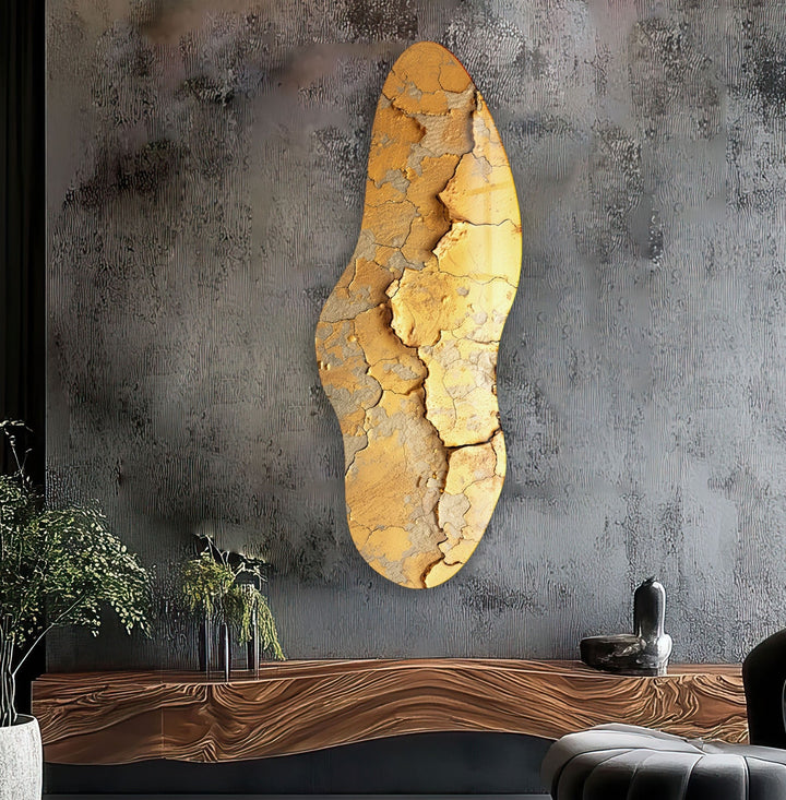 Irregular Asymmetrical Cracked Glass Wall Art custom glass pictures, glass art prints
