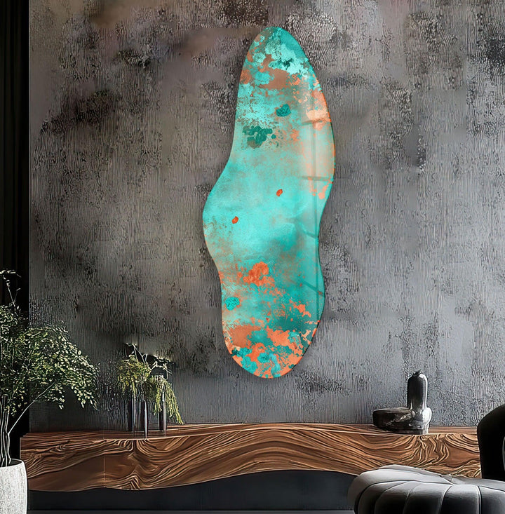 Irregular Asymmetrical Abstract Splash Glass Wall Art glass photo prints, glass picture prints
