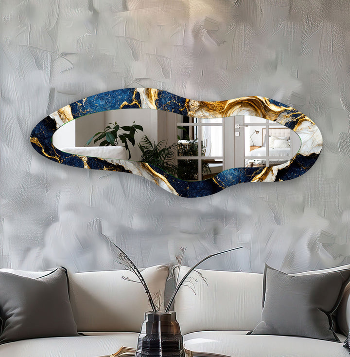 Mirror wall art inspired by geometric designs, adding sophistication to any decor style
