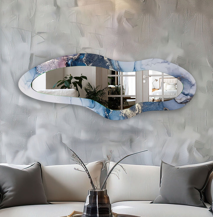 Decorative wall mirror with intricate detailing, perfect for enhancing any interior space
