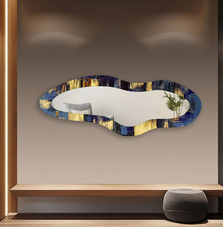 Wall mirrors with artistic frames that serve as both functional and decorative pieces
