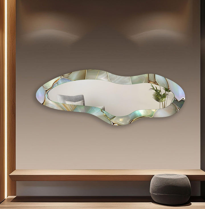 Mirror wall art featuring unique designs that blend functionality with artistic elegance

