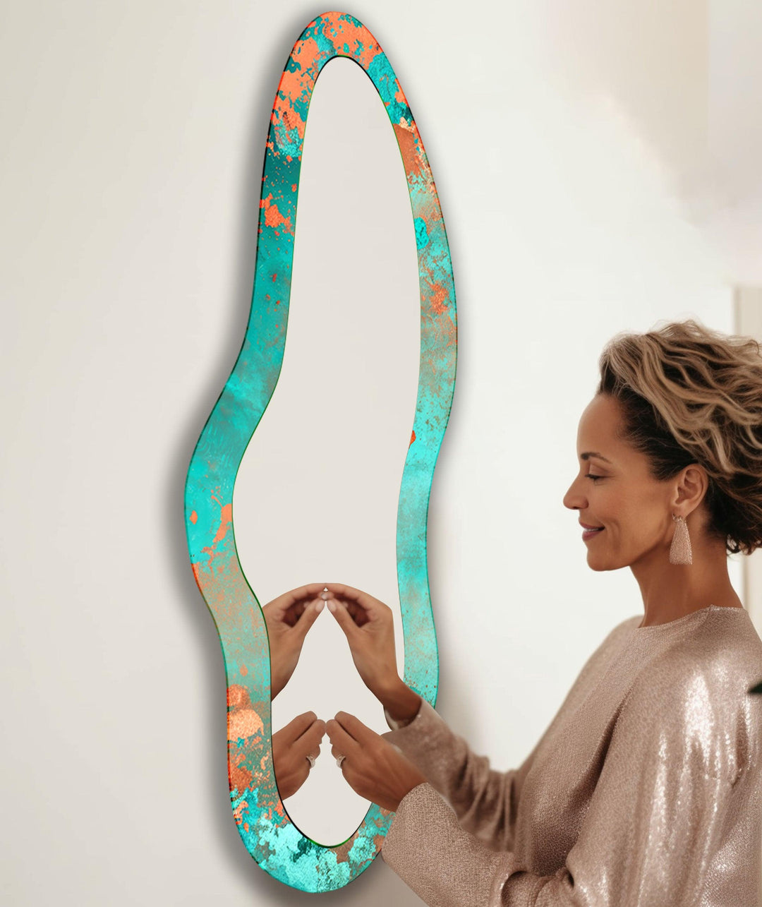 Decorative wall mirror with a minimalist frame to complement both modern and classic interiors

