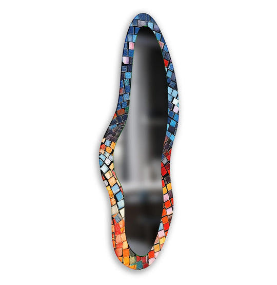 Modern Colorful Mosaic Full Body Wall Mirror - MyPhotoStation