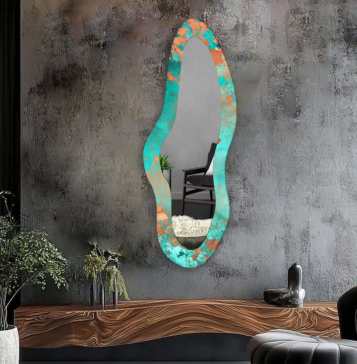 Mirror wall art inspired by geometric designs, adding sophistication to any decor style
