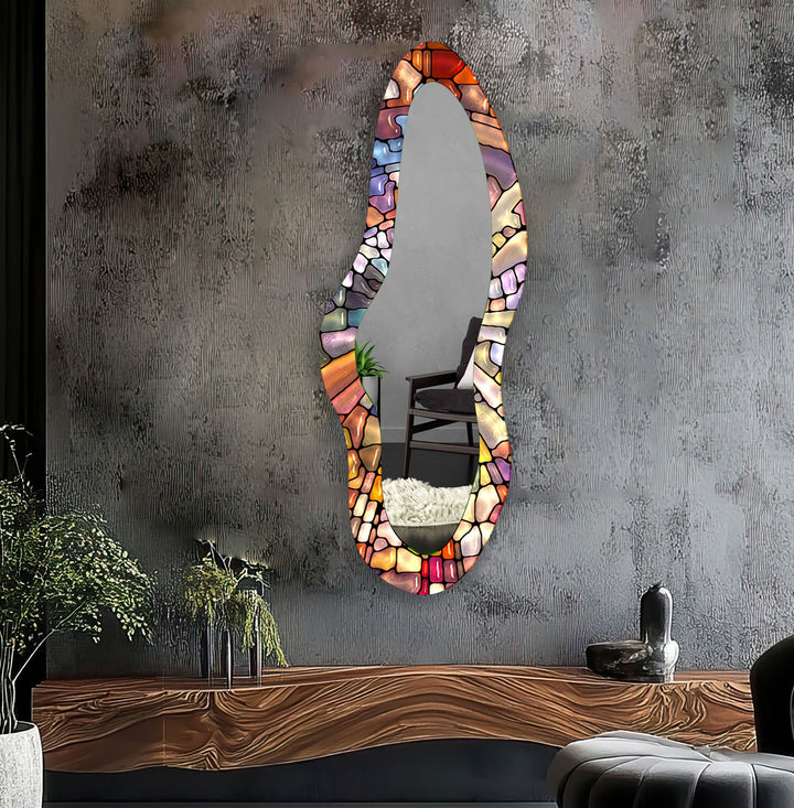 Mirror wall decor blending functionality and artistic design for versatile home styling
