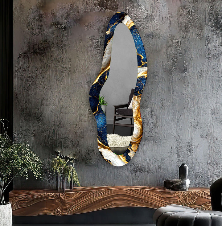 Mirrored wall art showcasing creative patterns and reflective designs for a contemporary touch

