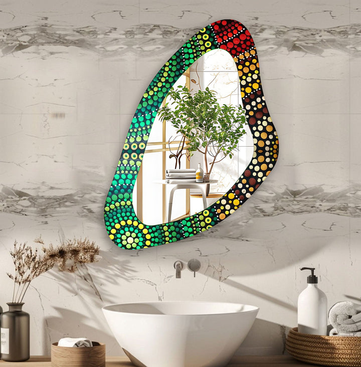 Mirrored wall art showcasing intricate craftsmanship for a unique and stylish addition
