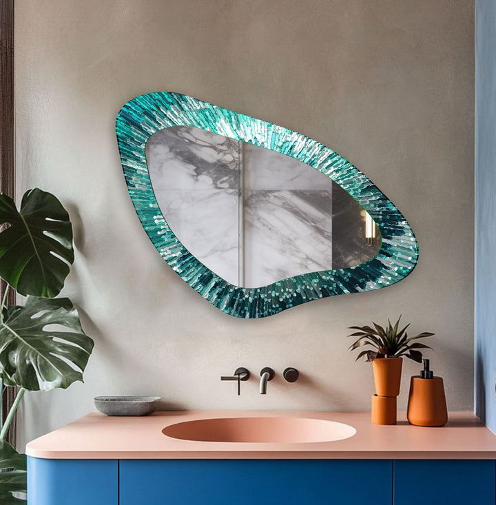 Mirrored wall art showcasing creative shapes and patterns to elevate your wall decor
