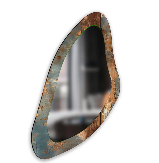 Modern Gray Asymmetrical Wall Mirror - MyPhotoStation