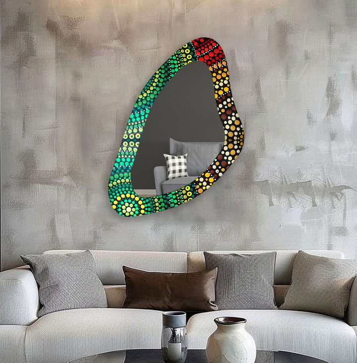 Mirror wall decor blending functionality and artistic design for versatile home styling
