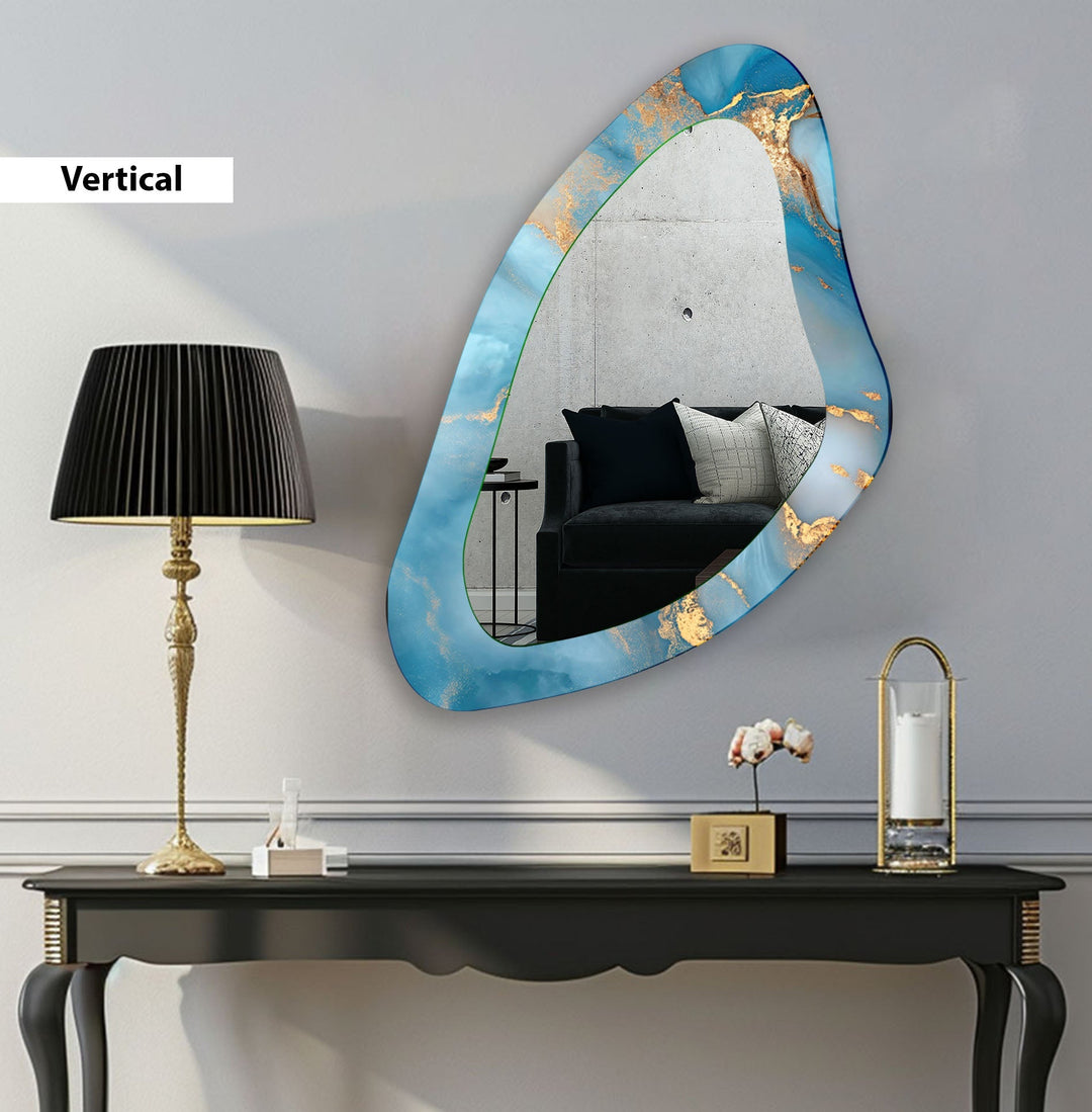 Mirror wall art inspired by geometric designs, adding sophistication to any decor style
