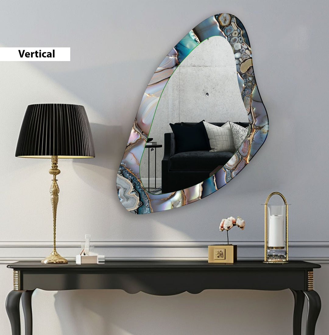 Mirror wall art with creative patterns and reflective accents to brighten your walls
