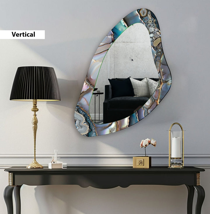 Mirror wall art with creative patterns and reflective accents to brighten your walls
