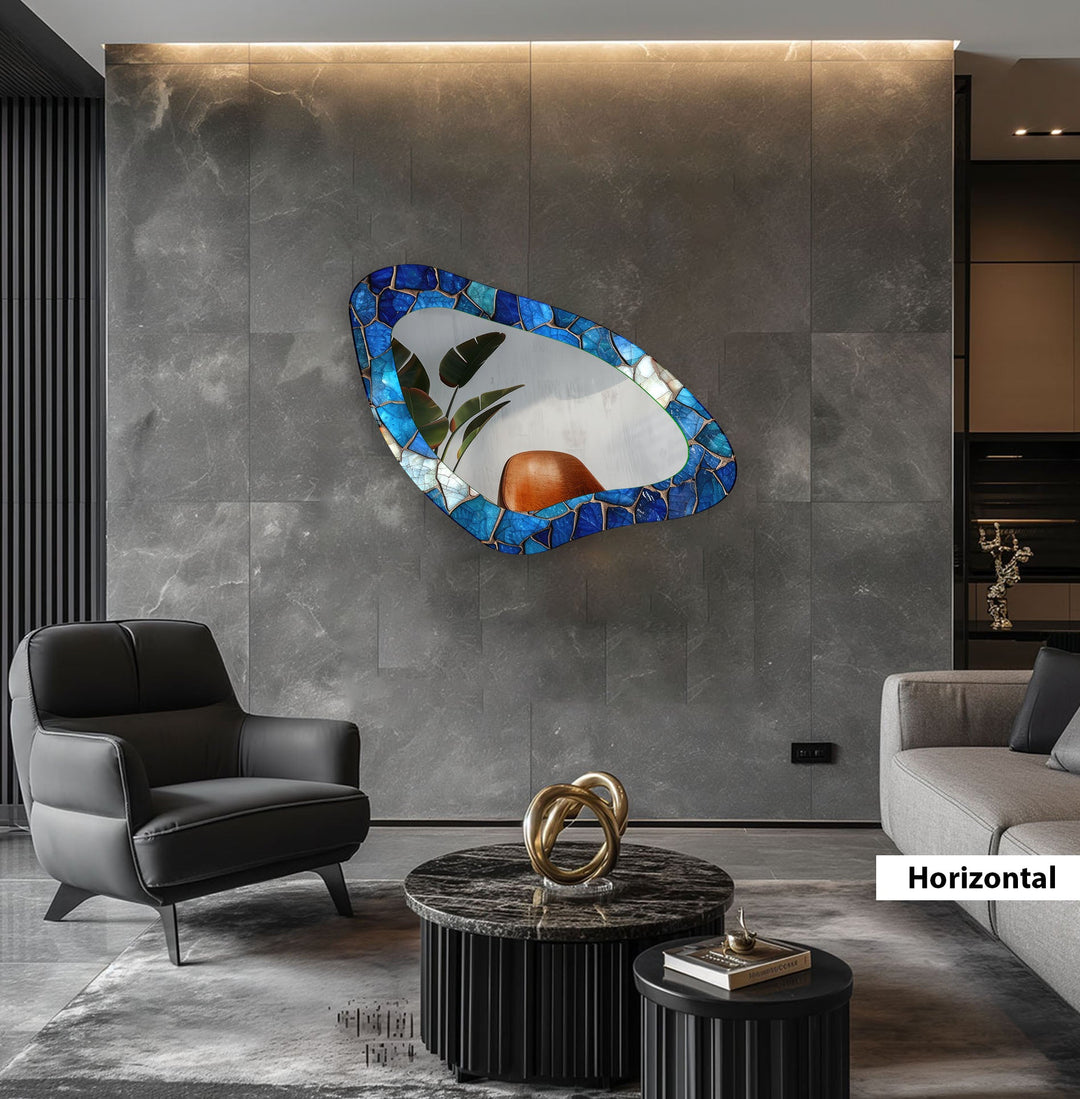Mosaic Asymmetrical Large Wall Mirror