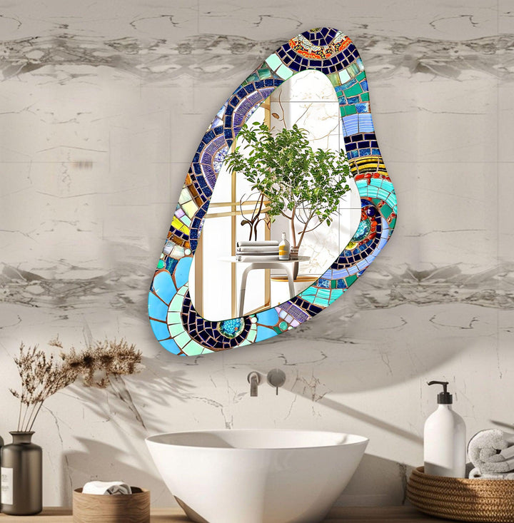 Mirrored wall art offering a creative and reflective statement for contemporary interiors
