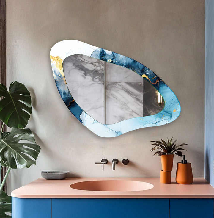Wall mirrors designed with decorative accents to serve as both art and practicality
