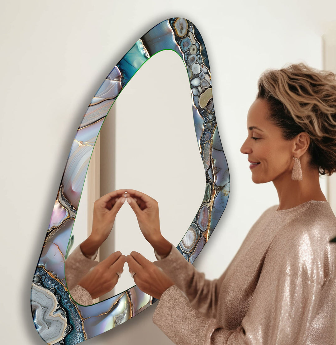 Stylish wall mirrors with ornate frames to create a luxurious and eye-catching feature
