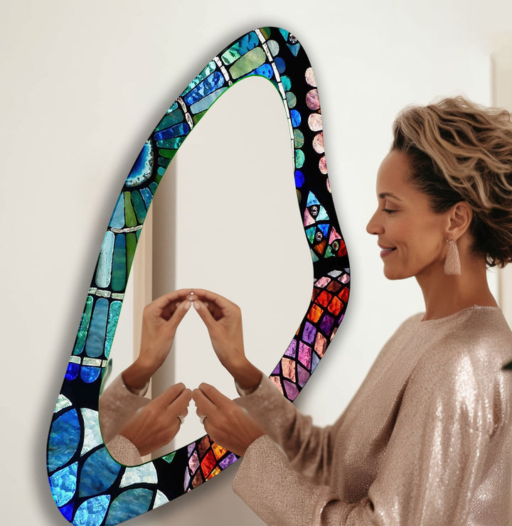 Mirror wall art featuring unique designs that blend functionality with artistic elegance
