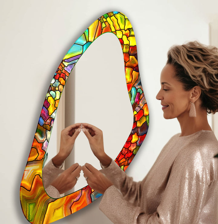 Mirror wall decor blending functionality and artistic design for versatile home styling
