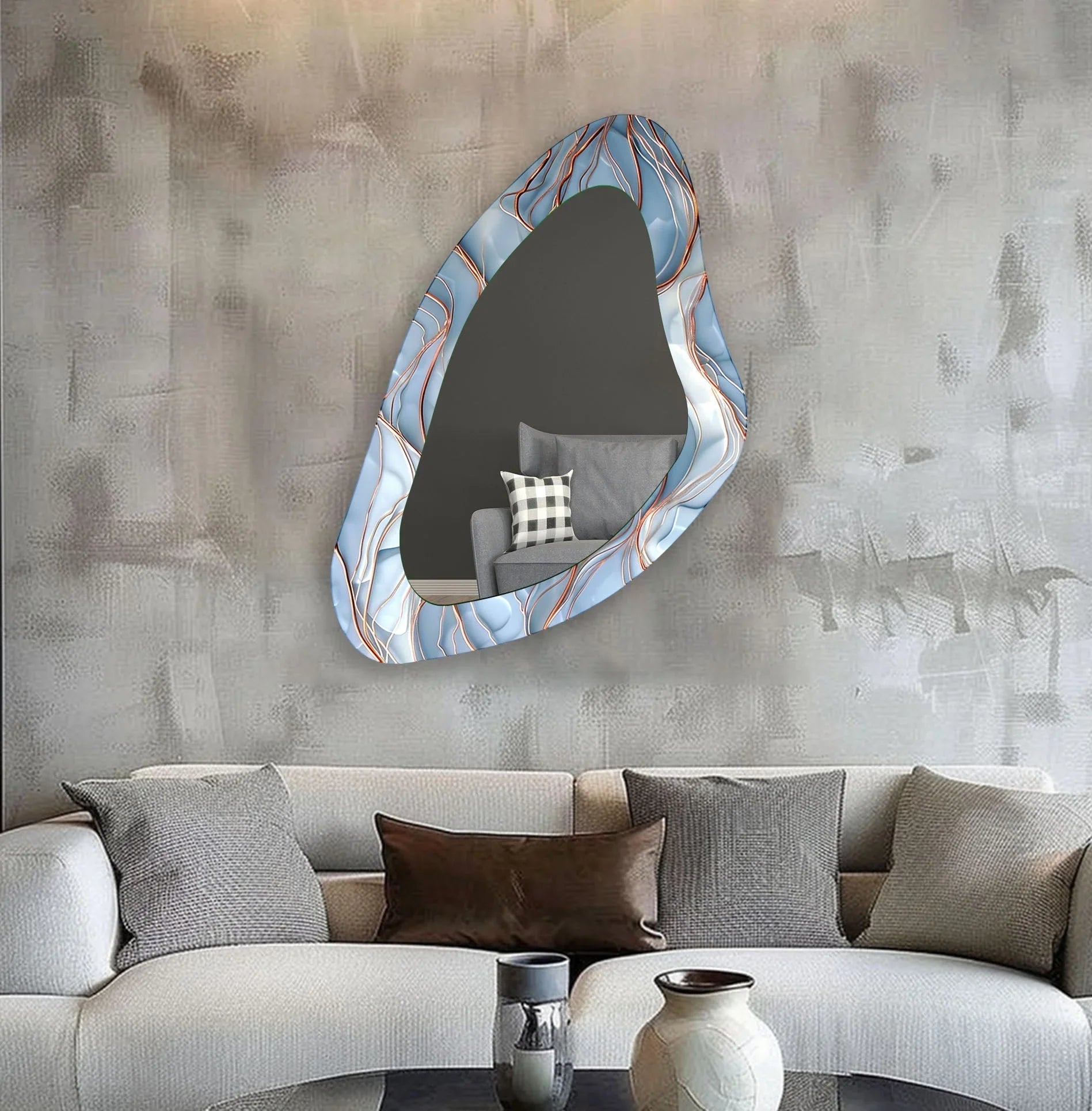 Decorative wall mirror perfect for adding a touch of modern elegance to your home
