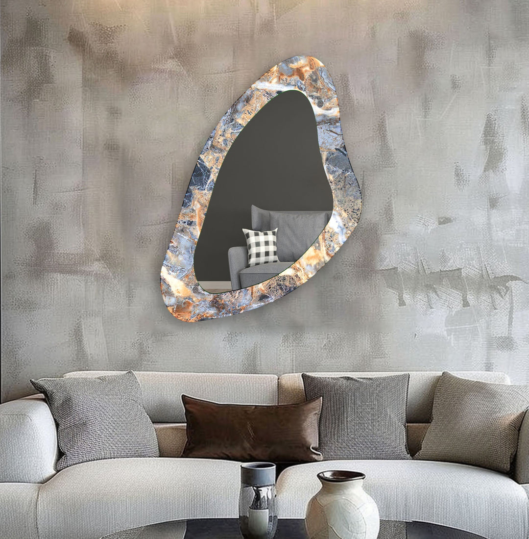 Mirrored wall art showcasing intricate craftsmanship for a unique and stylish addition
