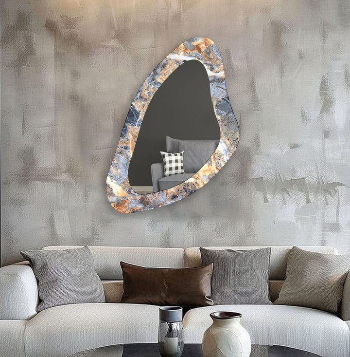 Mirrored wall art showcasing intricate craftsmanship for a unique and stylish addition
