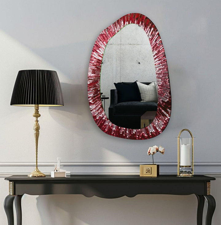 Mirror wall art with creative patterns and reflective accents to brighten your walls

