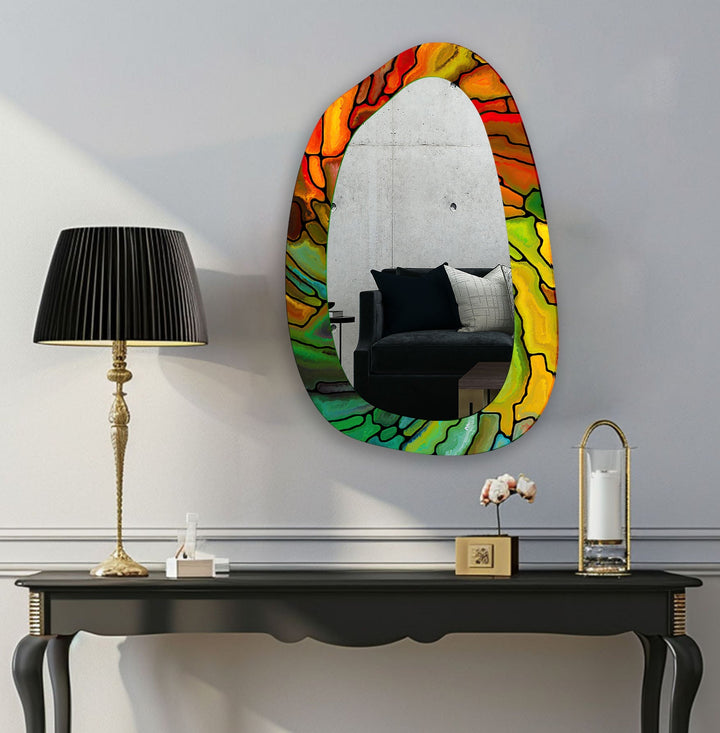 Mirror wall decor combining artistic elements with practical functionality for a unique touch
