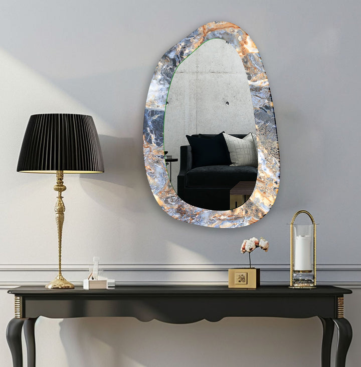 Stylish wall mirrors with ornate frames to create a luxurious and eye-catching feature
