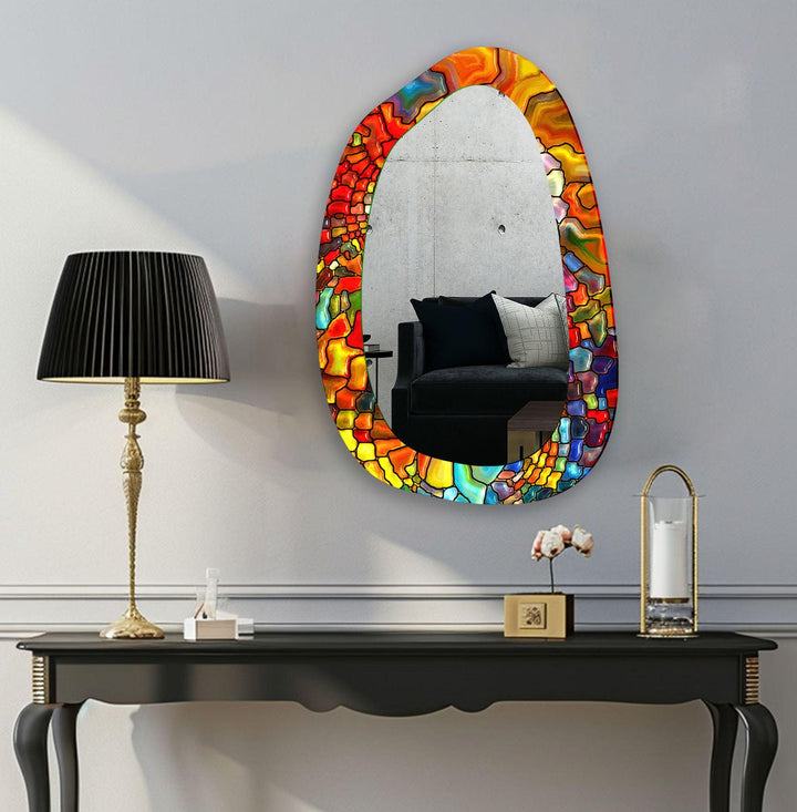 Wall mirrors with sleek frames and reflective surfaces for a modern and minimalistic look

