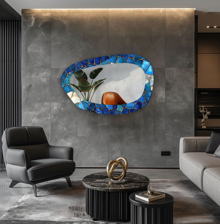 Mosaik-Marmor-Badezimmer-Glas-Wandspiegel