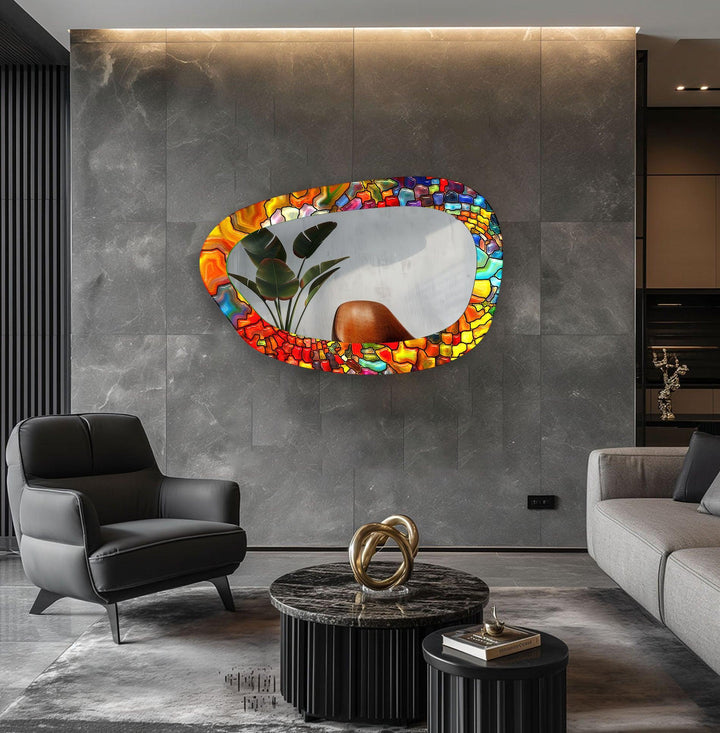 Mirror wall decor combining artistic elements with practical functionality for a unique touch

