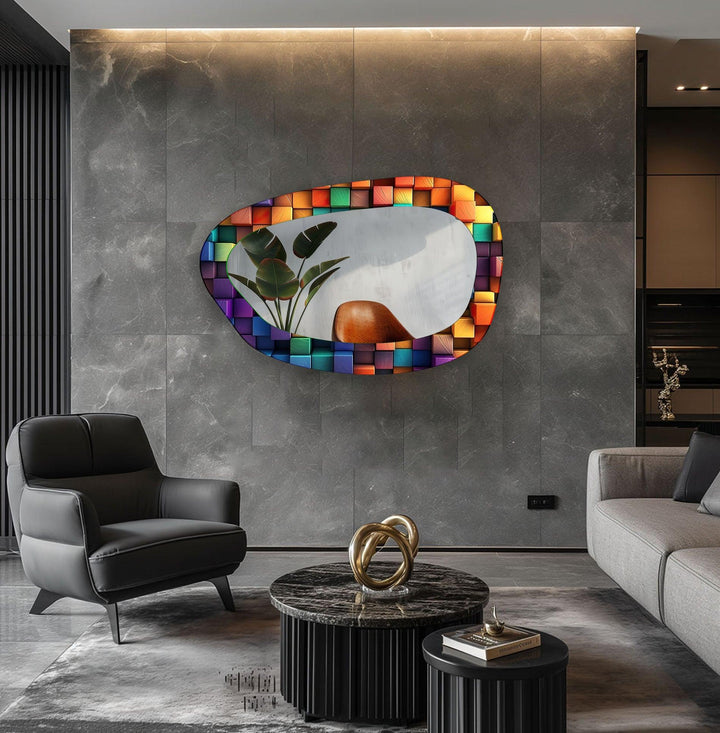 Stylish wall mirrors with ornate frames to create a luxurious and eye-catching feature
