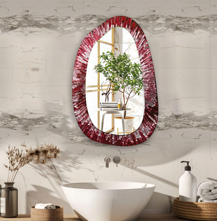 Mirror wall art inspired by abstract forms, perfect for adding a touch of artistic charm

