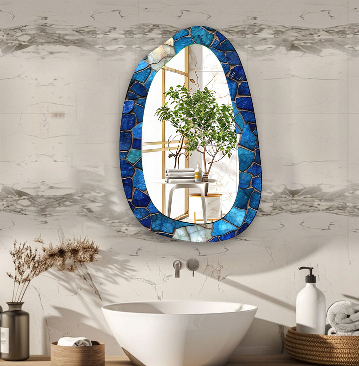 Mosaik-Marmor-Badezimmer-Glas-Wandspiegel