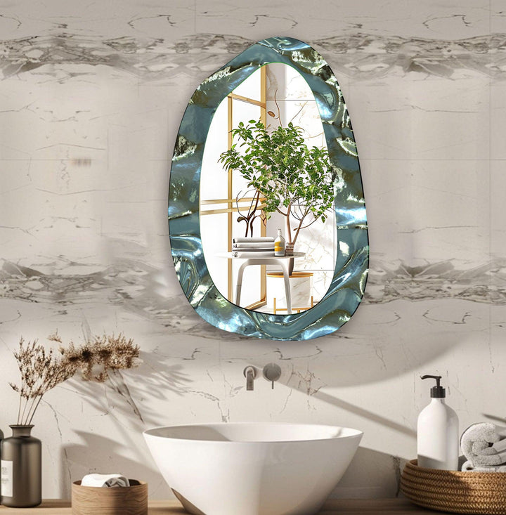Decorative wall mirror with a contemporary design, perfect for adding elegance to any space
