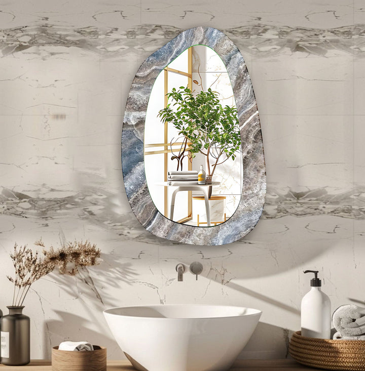 Decorative wall mirror with intricate detailing, perfect for enhancing any interior space
