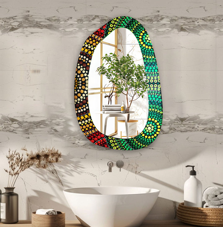 Wall mirrors designed with bold geometric shapes to make a striking statement
