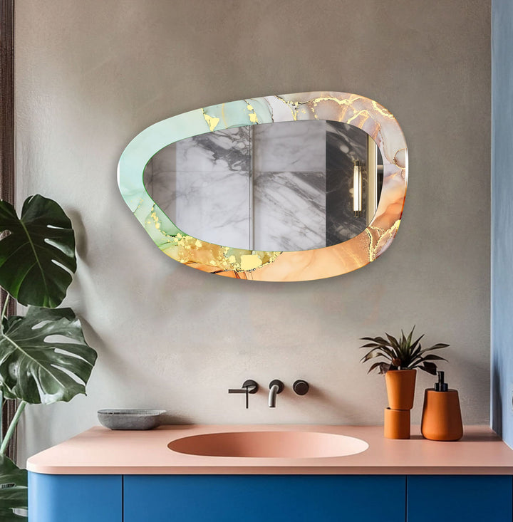 Wall mirrors with artistic frames that serve as both functional and decorative pieces
