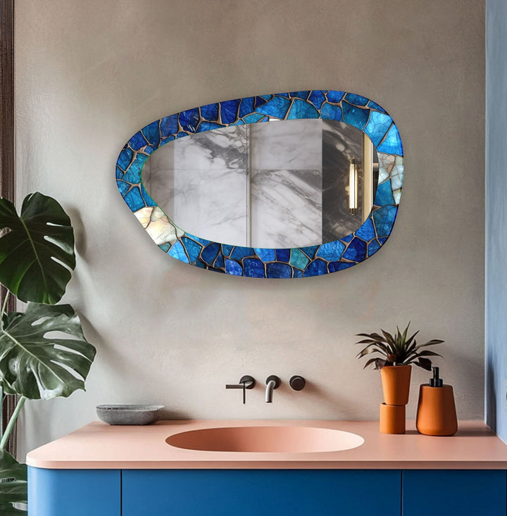 Mosaik-Marmor-Badezimmer-Glas-Wandspiegel