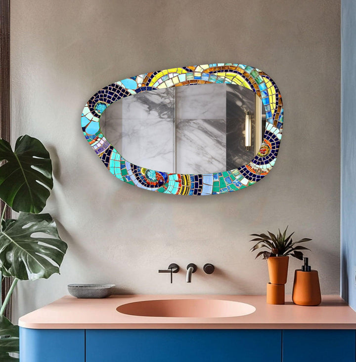 Mirrored wall art offering a creative and reflective statement for contemporary interiors
