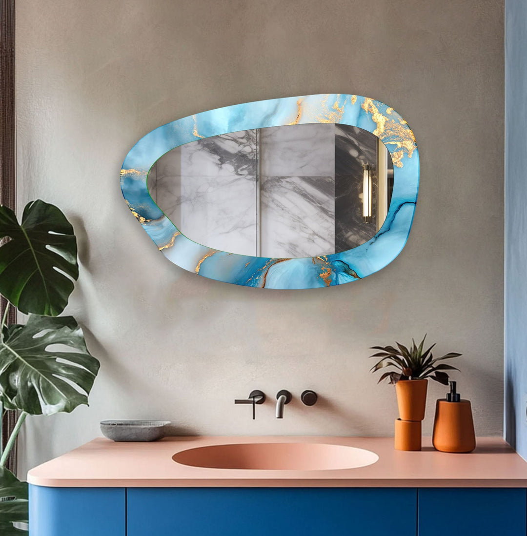 Mirror wall art inspired by geometric designs, adding sophistication to any decor style

