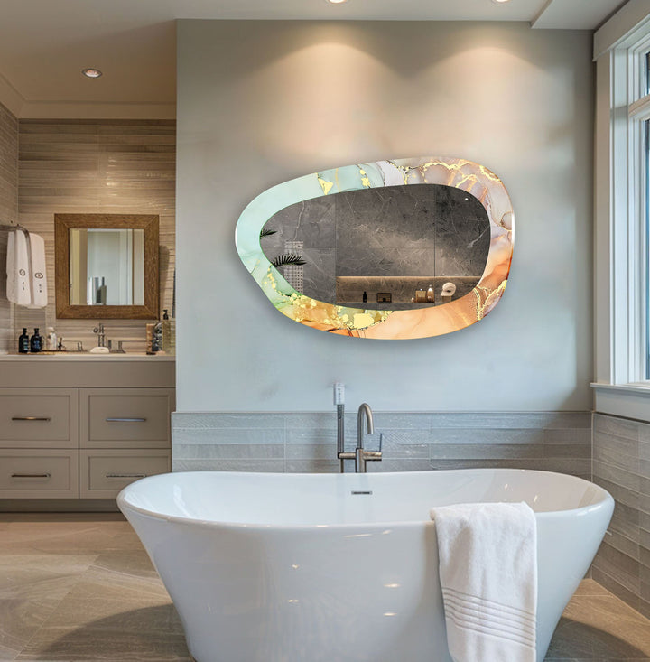 Mirrored wall art showcasing creative patterns and reflective designs for a contemporary touch
