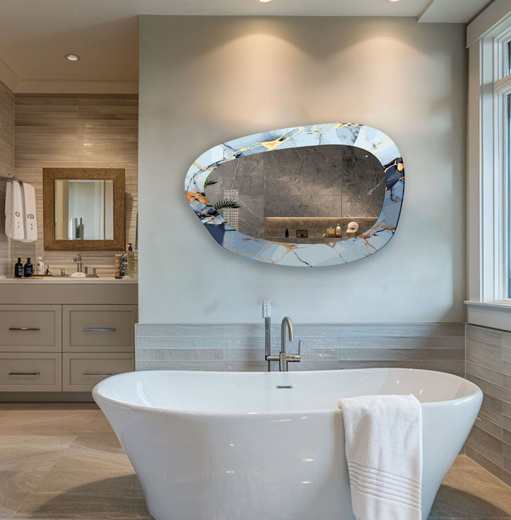 Mirror wall art inspired by geometric designs, adding sophistication to any decor style