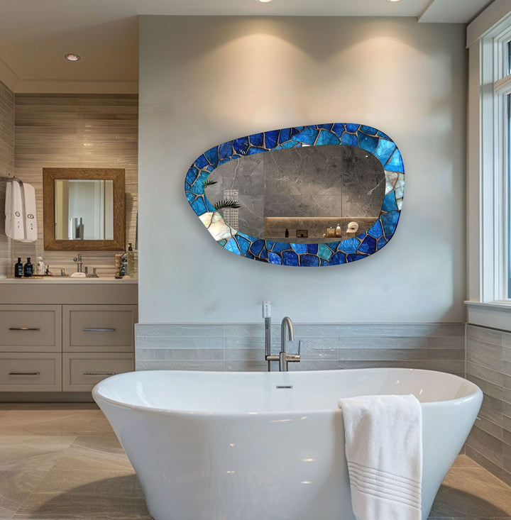 Mosaik-Marmor-Badezimmer-Glas-Wandspiegel