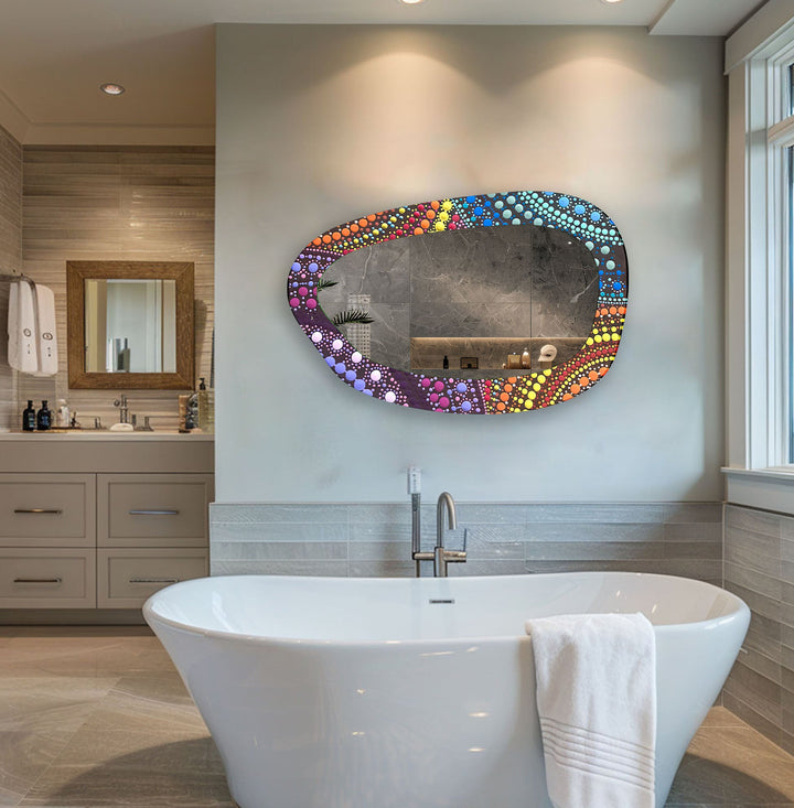 Mirror wall decor combining artistic elements with practical functionality for a unique touch
