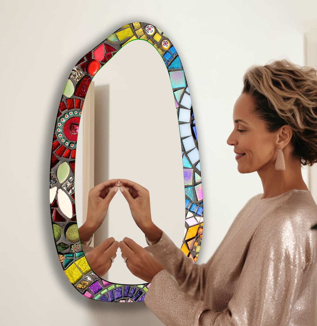 Mirror wall decor blending functionality and artistic design for versatile home styling
