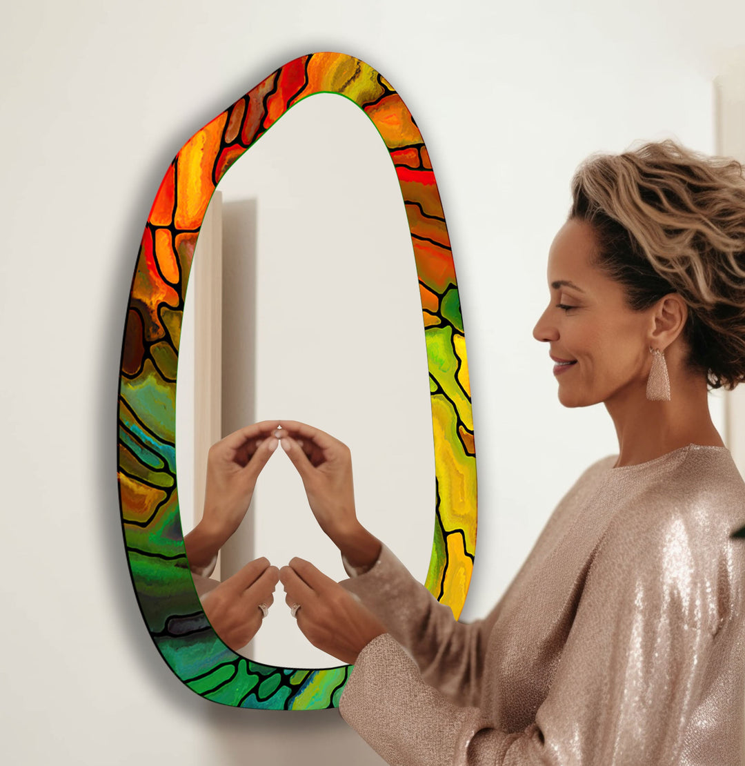Decorative wall mirror with an ornate frame to add a touch of luxury to your decor
